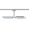 Système URail spot Dipper 2x8W chrome matt/Blanc 230 V metal/Syn reglable