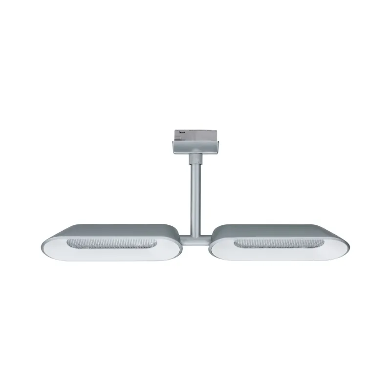 Système URail spot Dipper 2x8W chrome matt/Blanc 230 V metal/Syn reglable