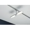 Système URail spot Dipper 2x8W chrome matt/Blanc 230 V metal/Syn reglable