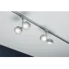 Système URail spot Double Pellet 2x4 W chrome mat/Blanc 230 V metal/Syn reglable
