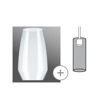 URail 2Easy abat-jour Vento Verre clair max. 50W 