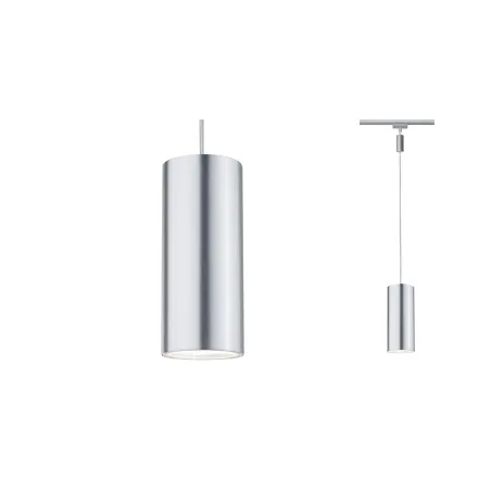 URail, LED-suspension, 1x6W, Barrel 230V, Chrome mat / Alu anodisé 