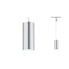URail, LED-suspension, 1x6W, Barrel 230V, Chrome mat / Alu anodisé 