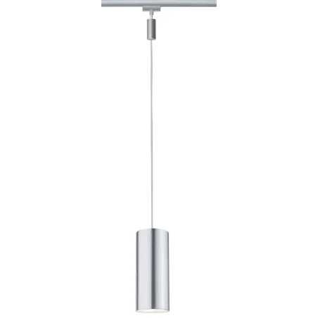 URail, LED-suspension, 1x6W, Barrel 230V, Chrome mat / Alu anodisé 