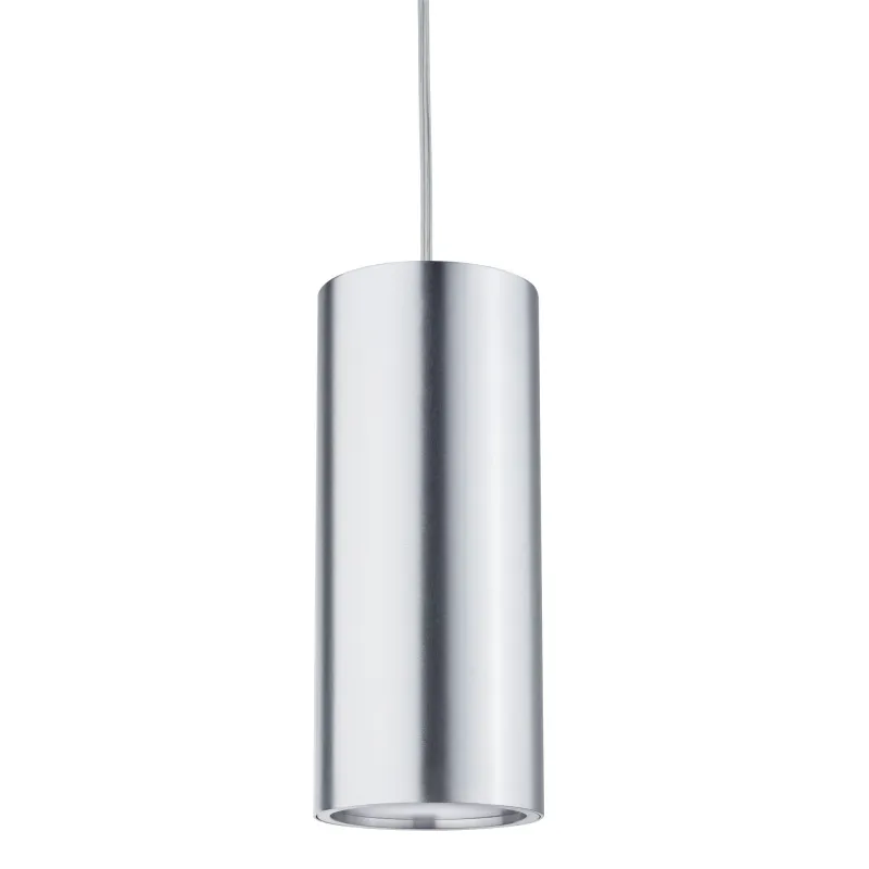 URail, LED-suspension, 1x6W, Barrel 230V, Chrome mat / Alu anodisé 