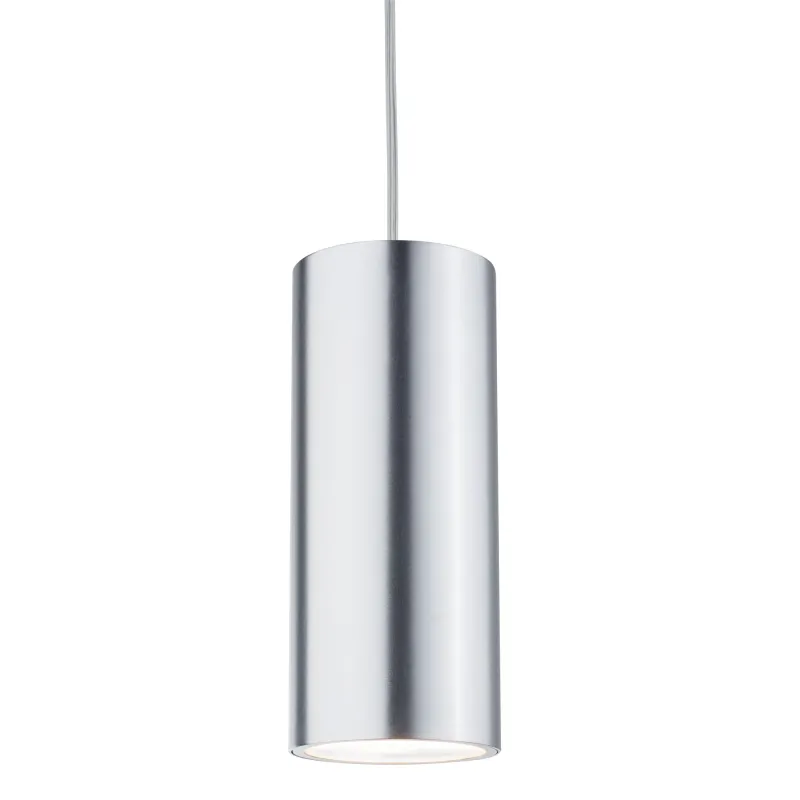 URail, LED-suspension, 1x6W, Barrel 230V, Chrome mat / Alu anodisé 
