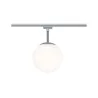 URail plastique Globe Small max. 1x10W E14 chromeom mat/Opal 230 V Métal/Verre reglable