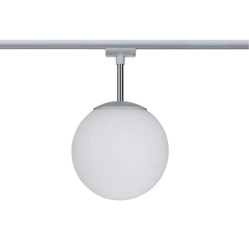 URail plastique Globe Small max. 1x10W E14 chromeom mat/Opal 230 V Métal/Verre reglable