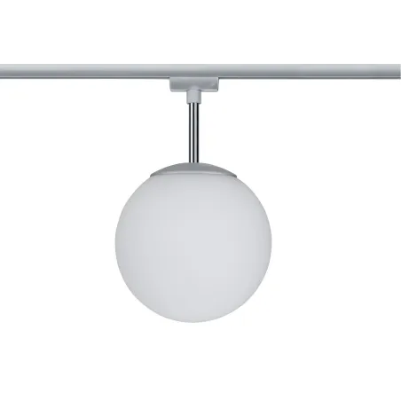 URail plastique Globe Small max. 1x10W E14 chromeom mat/Opal 230 V Métal/Verre reglable
