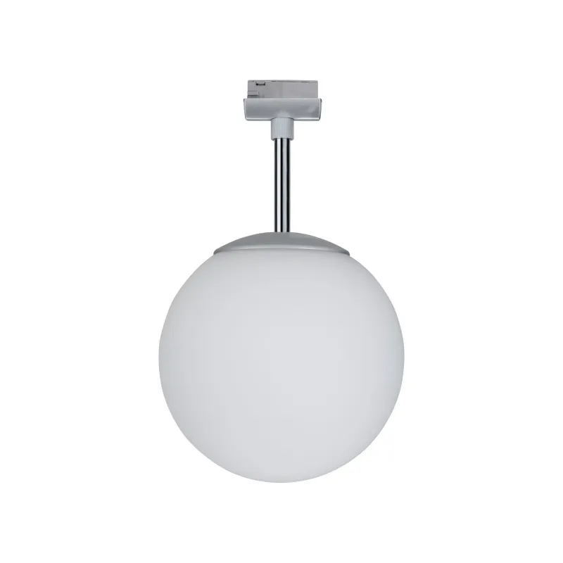 URail plastique Globe Small max. 1x10W E14 chromeom mat/Opal 230 V Métal/Verre reglable