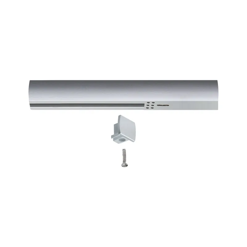 URail acc syst rail aliment° bout de ligne 230V, chrome mate