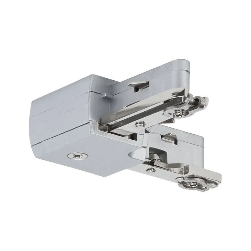 URail, acc. système rail, connecteur en L 230V, chrome mate 