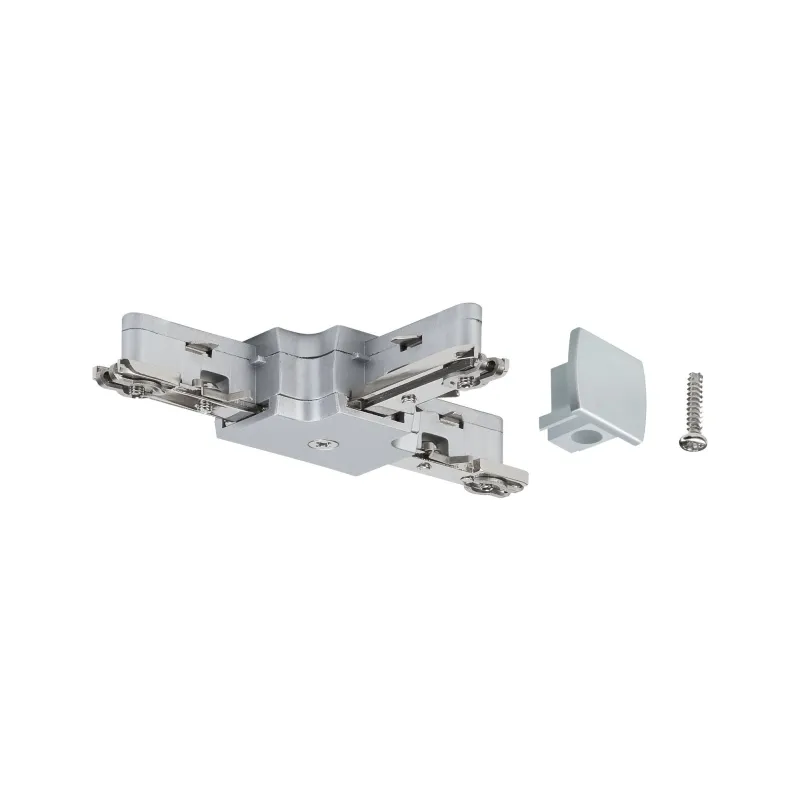 URail, acc. système rail, connecteur en T 230V, chrome mate