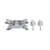 URail, acc. système rail, connecteur en X 230V, chrome mate 