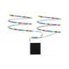 Function Mobil Stripe 2x80 cm RGB 1,2W 9V 4xAA Blanc Métal/plastiqu...
