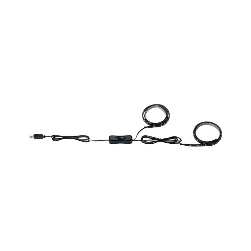 Function USB-Stripe 2x50 cm Blanc chaud 2W 5V Noir Métal/plastique ...