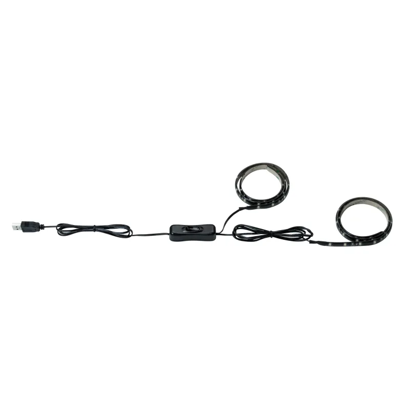 Function USB-Stripe 2x50 cm Blanc chaud 2W 5V Noir Métal/plastique ...