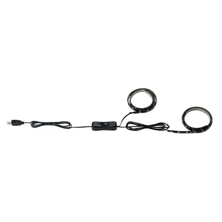 Function USB-Stripe 2x50 cm Blanc chaud 2W 5V Noir Métal/plastique ...