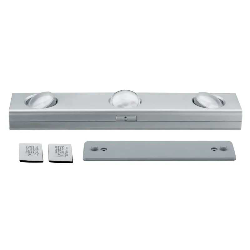 Funct Jiggle lumière armoire dimm 30cm LED chrome mat 6x1,5V AAA pl...