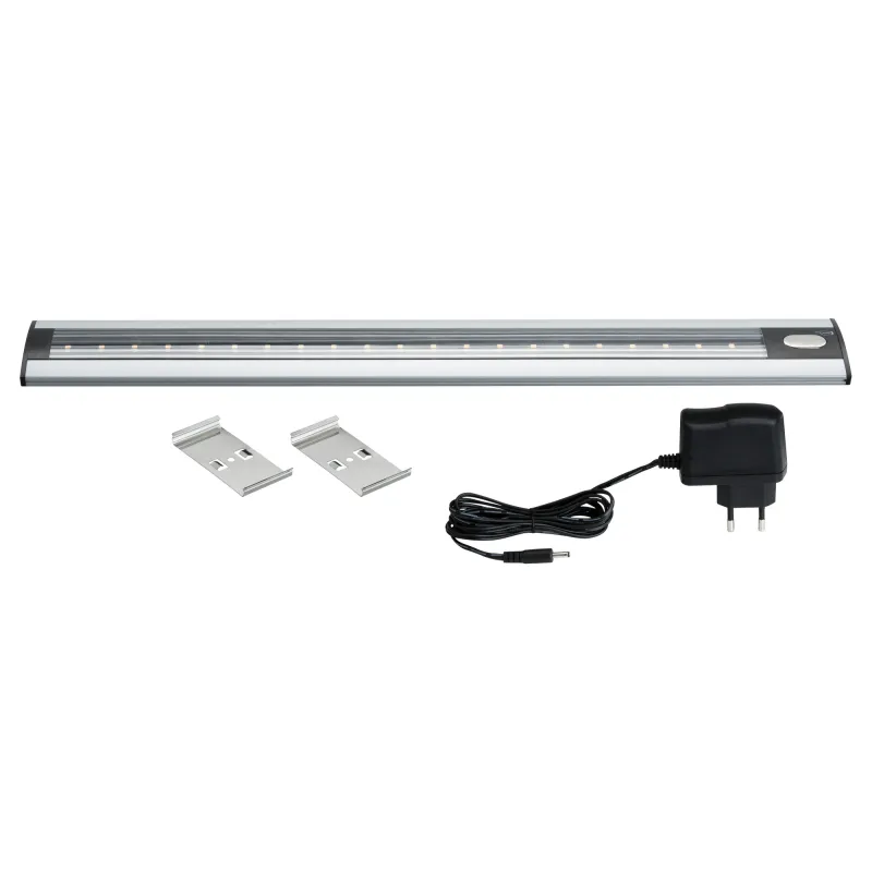 Réglette placard tactile TriX 4,2W LED alu mat noir 230/12V alu pla...