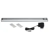 Réglette placard tactile TriX 4,2W LED alu mat noir 230/12V alu pla...