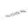 kit câble tendu LED, 4x4W, MacLED 230/12V DC, chrome mat