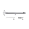 Syst.Câble L&E Renvoi d'angle/Support tubes à visser 1 paire 165mm...