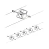 systeme cable tendu Set Mac II max. 5x10W GU5,3 chrome mat 230/12V 60 VA Métal/plastique