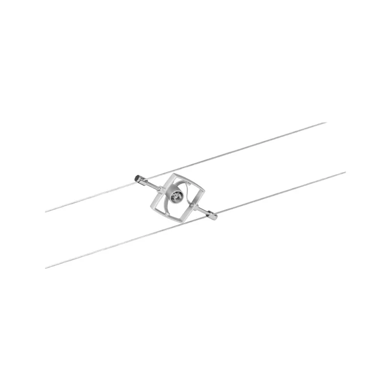 systeme cable tendu Set Mac II max. 5x10W GU5,3 chrome mat 230/12V 60 VA Métal/plastique