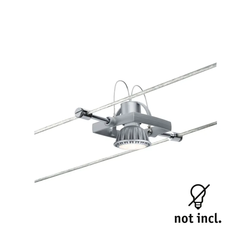 Wire System Spot Mac II max. 1x10W GU5,3 Chrome mat 12V Métal/Plast...