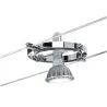 Wire System spots Cardan max. 1x10W GU5,3 Chrome mat/chrome 12V Mét...