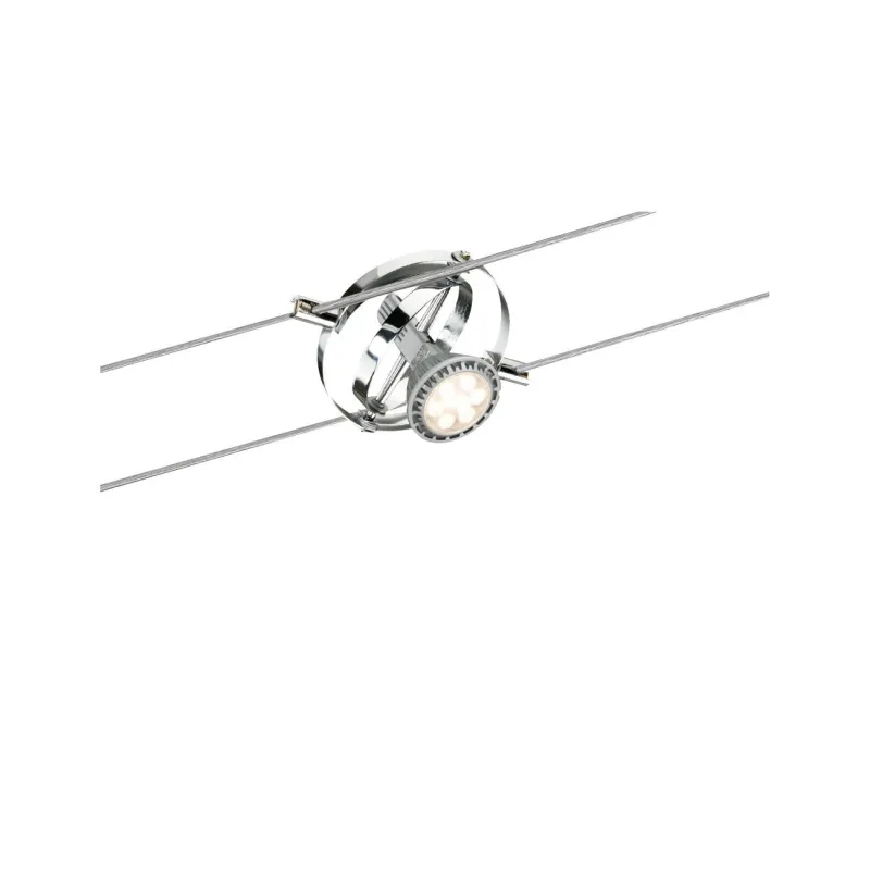 Wire System spots Cardan max. 1x10W GU5,3 Chrome mat/chrome 12V Mét...