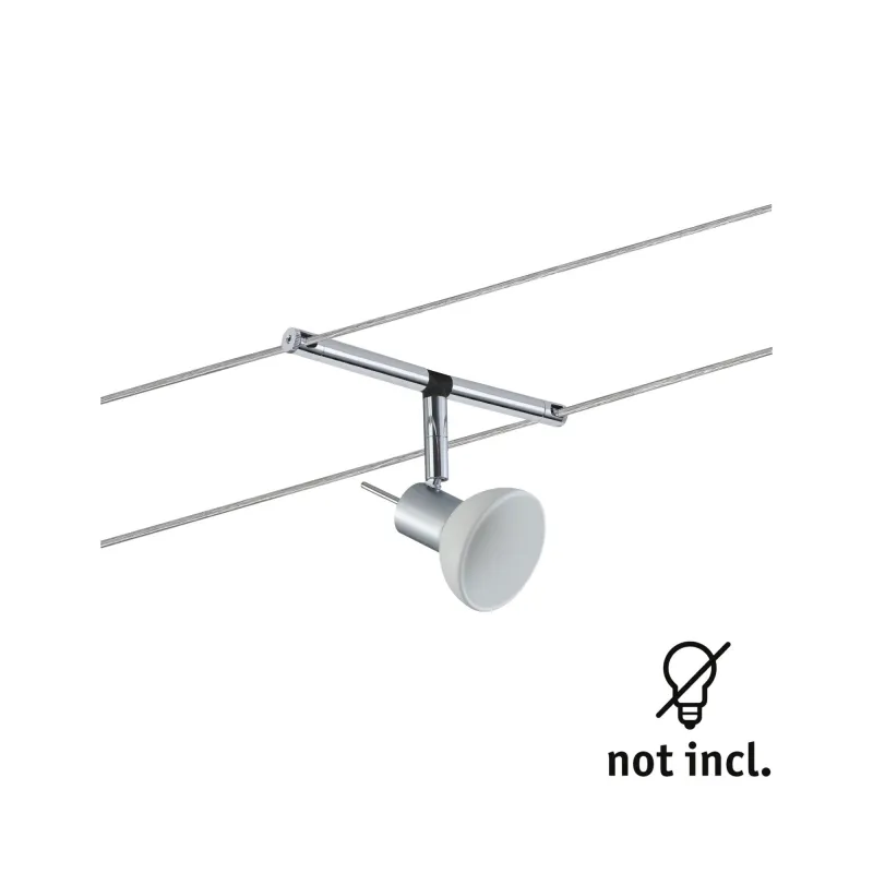 Wire System Spots Sheela max. 1x10W GU5,3 Chrome mat/Opale 12V Méta...