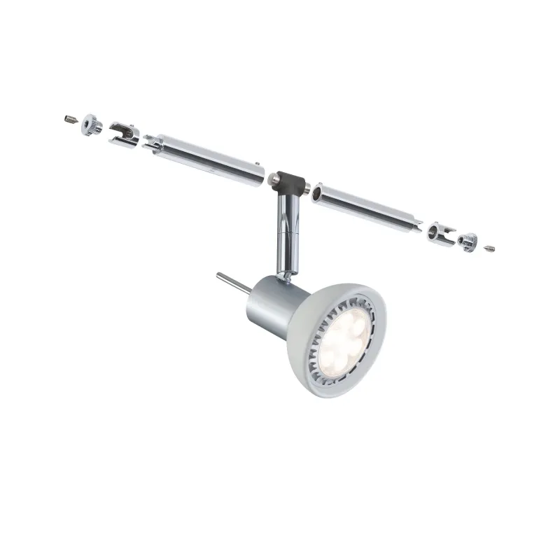 Wire System Spots Sheela max. 1x10W GU5,3 Chrome mat/Opale 12V Méta...