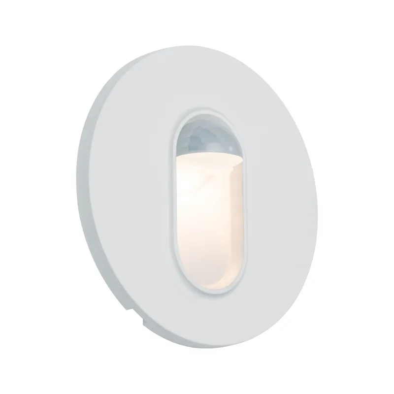 Encastré mural  détecteur mouvement rond 1x2,7 W 2700K-230V blanc /plastique