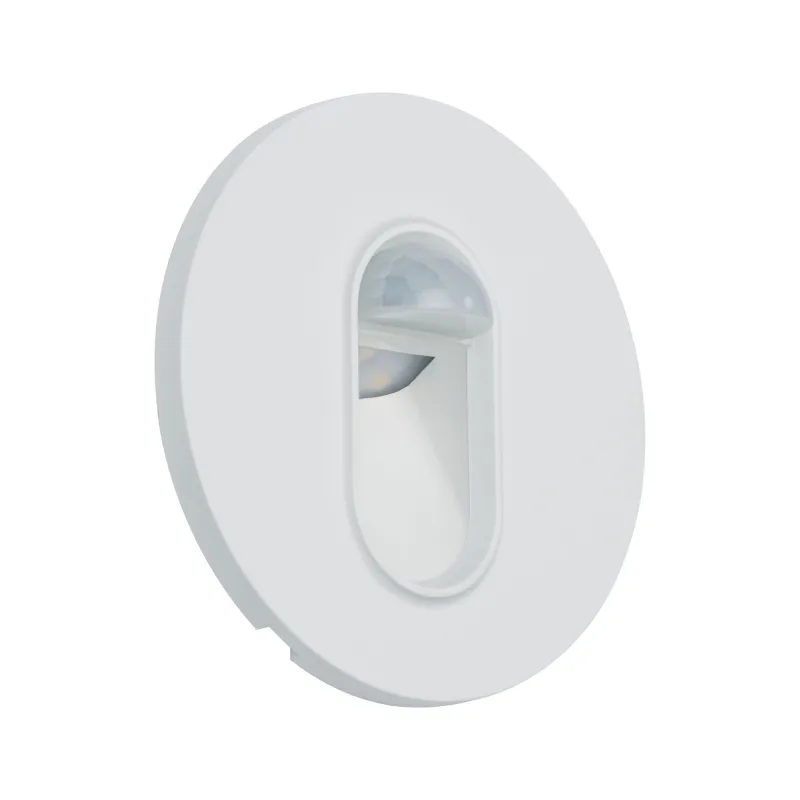 Encastré mural  détecteur mouvement rond 1x2,7 W 2700K-230V blanc /plastique