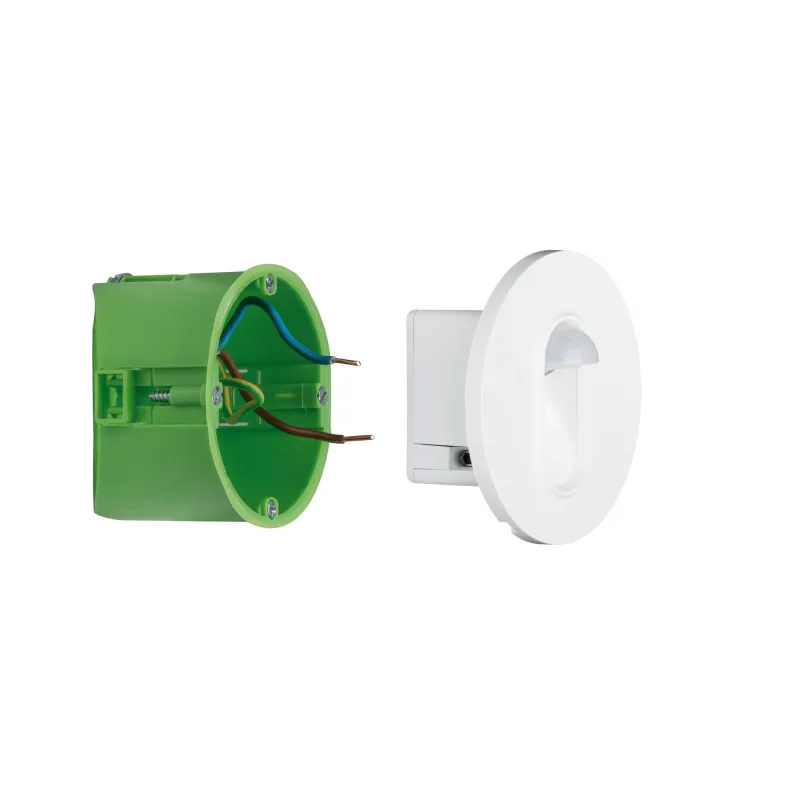 Encastré mural  détecteur mouvement rond 1x2,7 W 2700K-230V blanc /plastique
