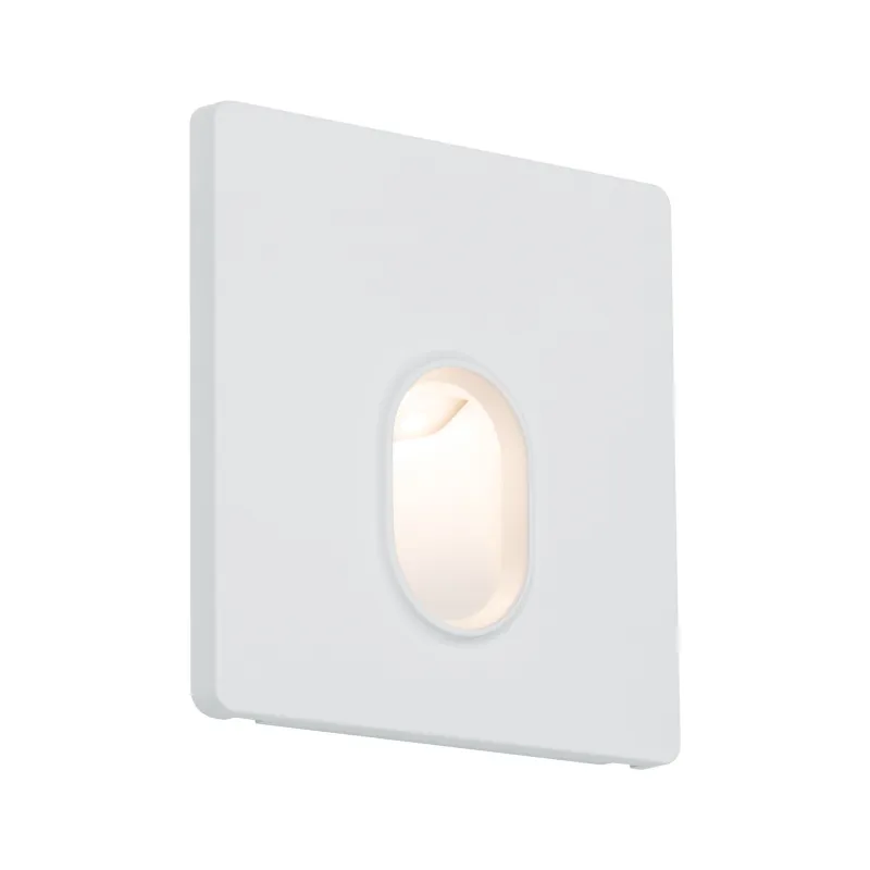 Kit Enc mur carré 1x1,7W 2700K 230 V  blanc /plastique - Pas cher