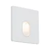 Kit Enc mur carré 1x1,7W 2700K 230 V  blanc /plastique - Pas cher