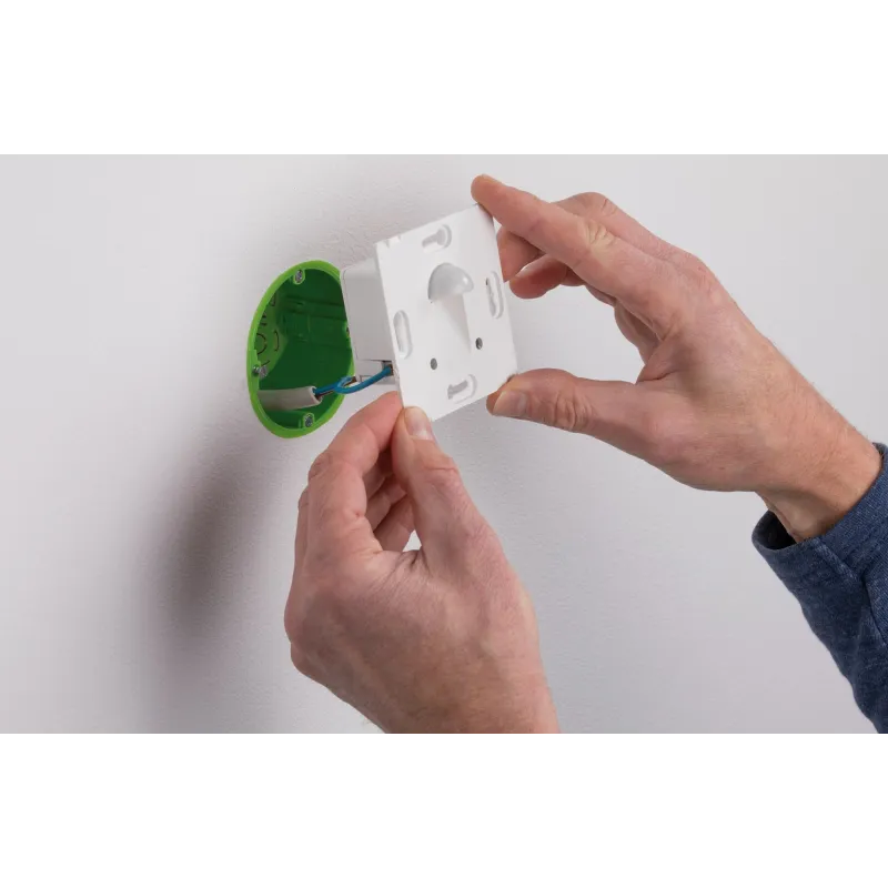 Kit Enc mur carré 1x1,7W 2700K 230 V  blanc /plastique - Pas cher
