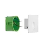 Kit Enc mur carré 1x1,7W 2700K 230 V  blanc /plastique - Pas cher
