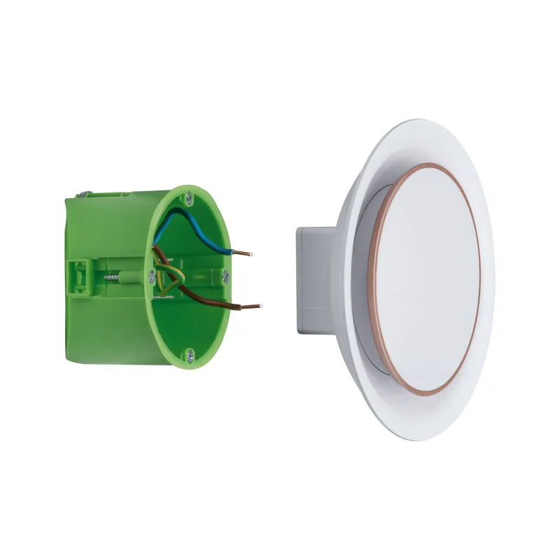 Kit Enc mur Neordic 1x2,5W 2700K 230 V blanc dépoli/plastique - Pas...