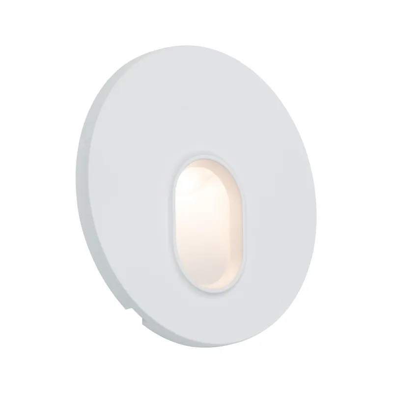 Kit Enc mur rond 1x1,7W 2700K 230 V blanc /plastique - Pas cher