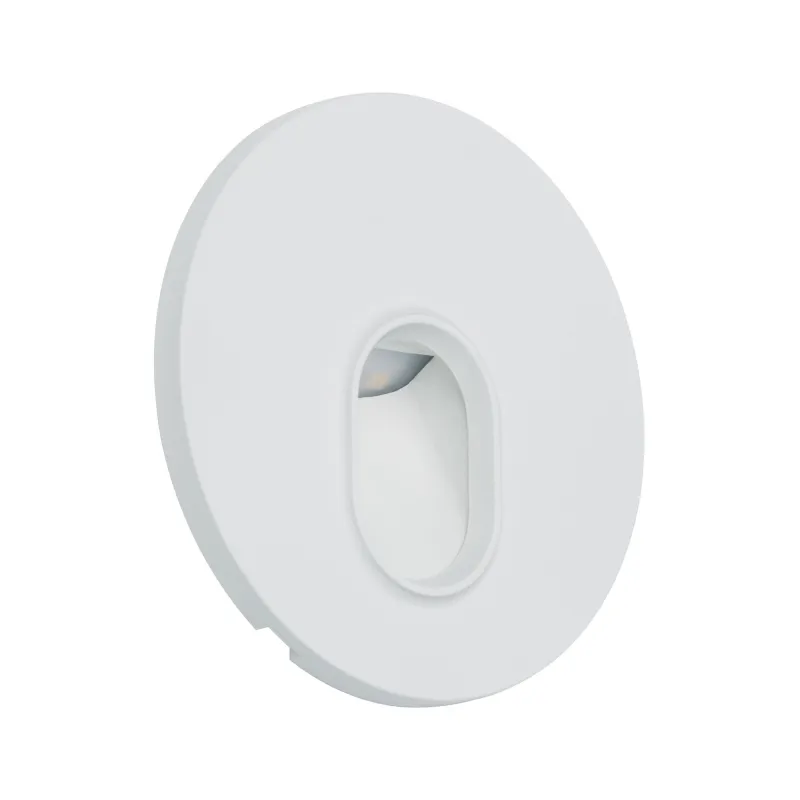 Kit Enc mur rond 1x1,7W 2700K 230 V blanc /plastique - Pas cher