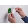 Kit Enc mur rond 1x1,7W 2700K 230 V blanc /plastique - Pas cher