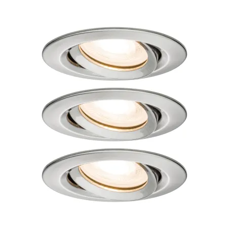 Encastrés LED Nova IP65 rond 7 W GU10 acier Kit de 3 orientables