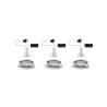 Encastrés LED Nova IP65 rond 7 W GU10 acier Kit de 3 orientables
