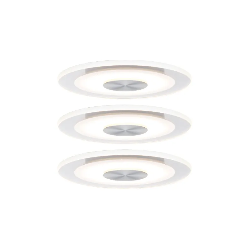 Kit enc Prem Whirl rond grad LED 3x5,5W 230 V 120 mm Alu tourné/Sat...
