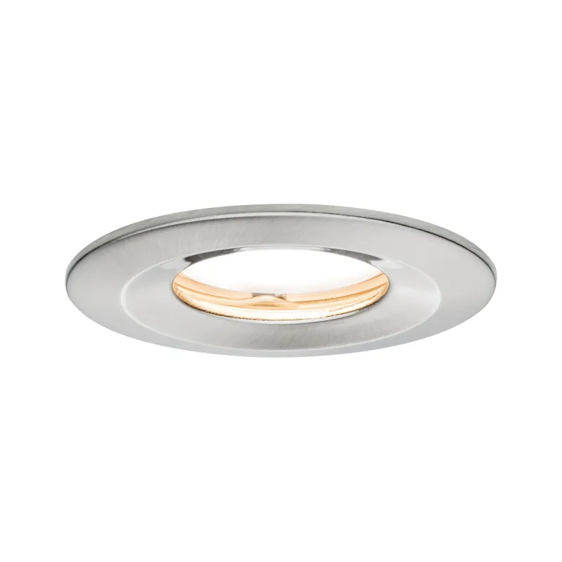 Kit encastré Premium Coin Slim reglable rond fixe IP65 LED 1x6,8W 230V 51mm Acier bro/aluminium
