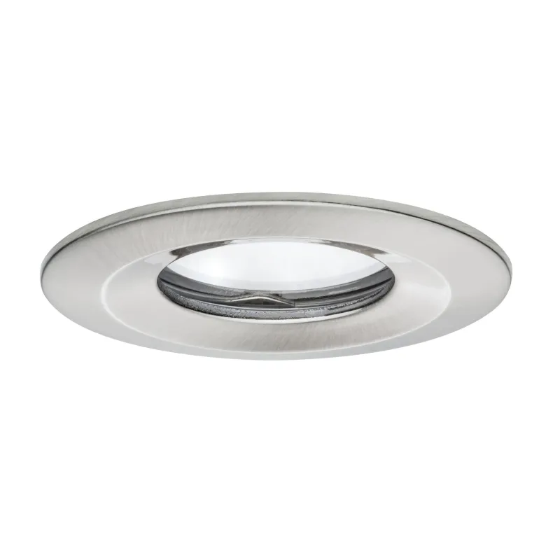 Kit encastré Premium Coin Slim reglable rond fixe IP65 LED 1x6,8W 230V 51mm Acier bro/aluminium